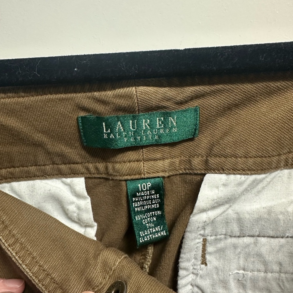 Lauren Ralph Lauren Brown Straight-Leg Pants Size 10P - Picture 2 of 4
